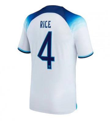 England Declan Rice #4 Hjemmebanetrøje VM 2022 Kort ærmer